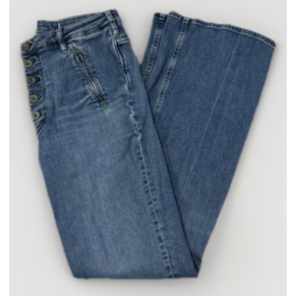 Women's Anthropologie Pilcro High Rise Trouser Bootcut Jeans Stretch Pocket 32